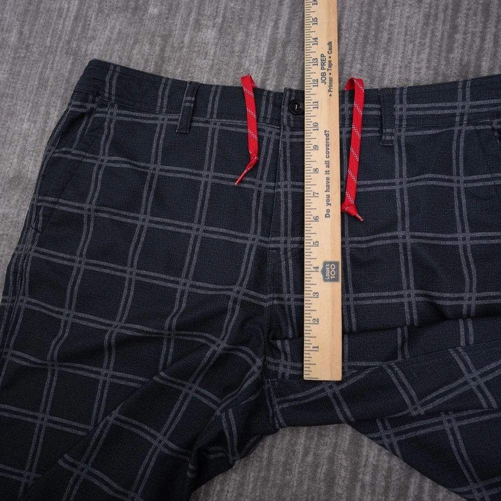 O'Neill Hybrid Shorts Mens 36 Grey Plaid Excellent Stretch Boardshorts AD01AR99